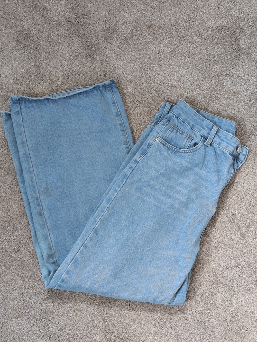 SHEIN Light Blue Wide Leg Women's Jeans